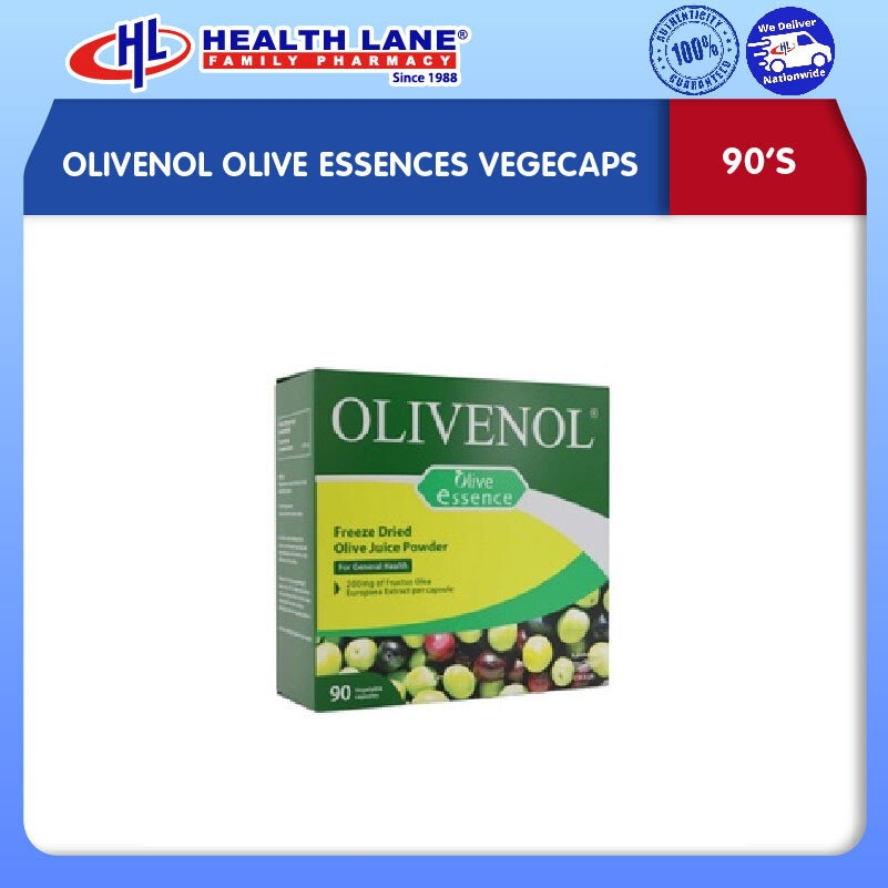OLIVENOL OLIVE ESSENCES VEGECAPS 90'S